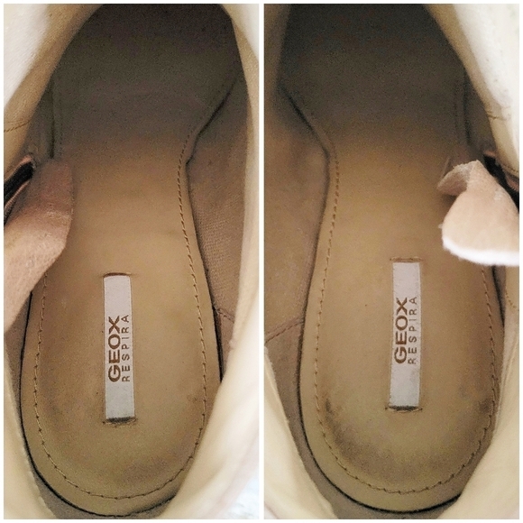 Geox Respira Kali Leather Block Heel Side Zip Boots EUR Size 41/US 10-10.5 Sand - Picture 6 of 12